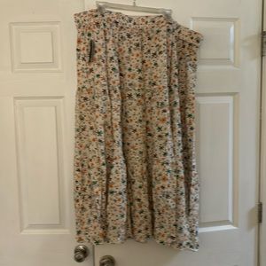 Eloquii Tiered Floral Maxi Skirt